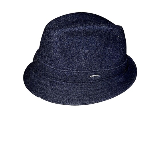 Kangol Wool Player Fedora Hat Cap True Black 6447BC Med Old Money Classic Man - Picture 1 of 6